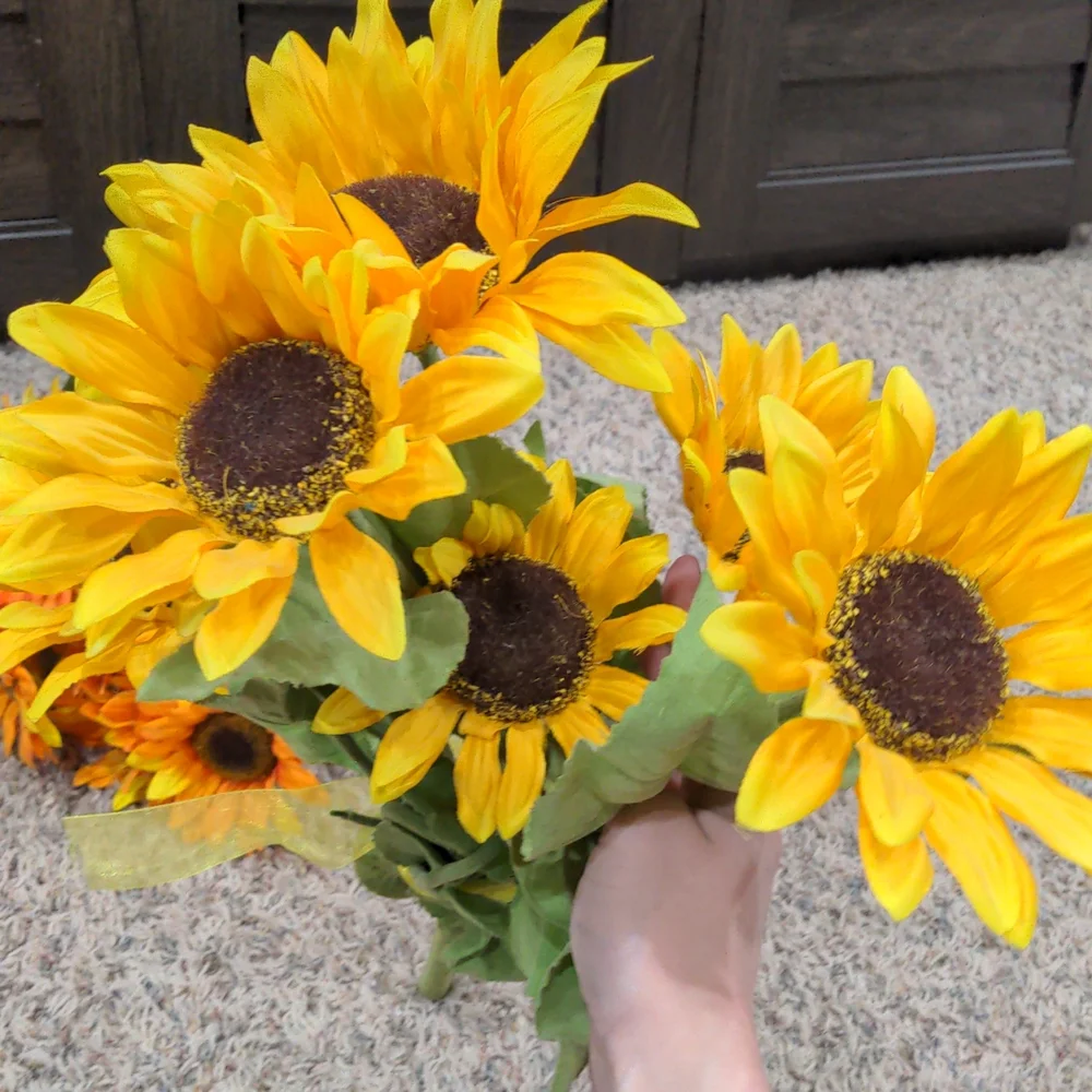 Faux sunflowers bundles